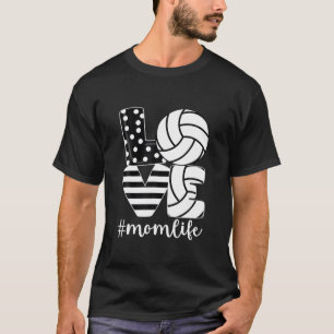 Camiseta Amar Al Voleibol Mamá Vida Divertida Ball Deportes