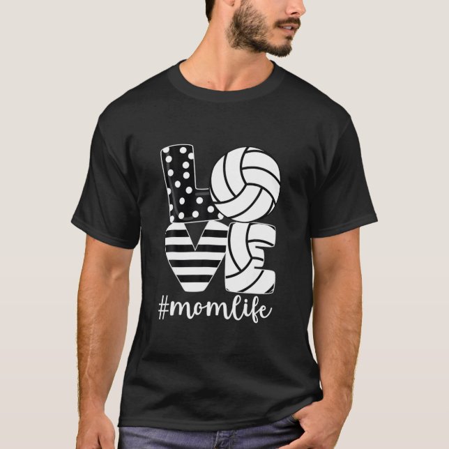 Camiseta Amar Al Voleibol Mamá Vida Divertida Ball Deportes (Anverso)