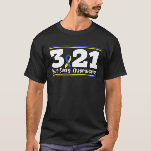 Camiseta Amar cada cromosoma Trisonomía 21 Síndrome Abajo A