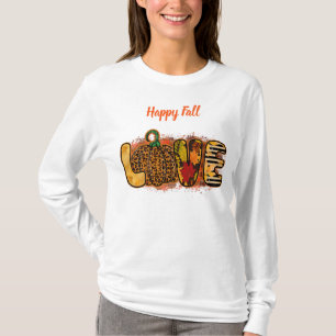 Camiseta Amar Calabaza Personalizar de otoño texto