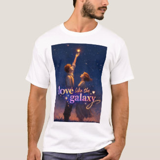 Camiseta Amar como la galaxia – Noche estrellada romántica