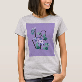 Camiseta AMAR Diseño de arte de flores - Tema de la natural