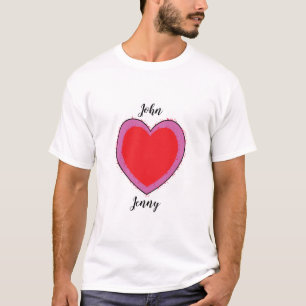 CAMISETA AMAR DOS CORAZONES EN UNO