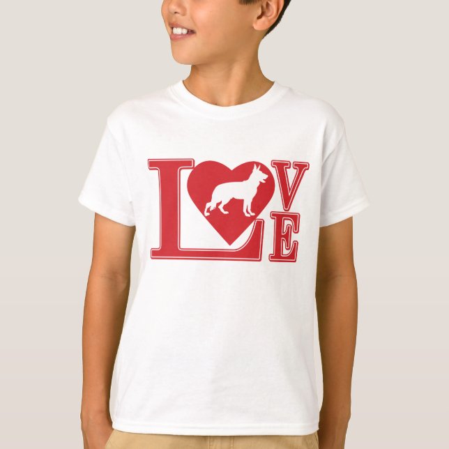 Camiseta Amar el amor de pastor alemán (Anverso)
