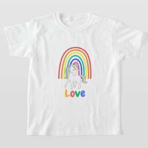 Camiseta Amar el arco iris unicornio