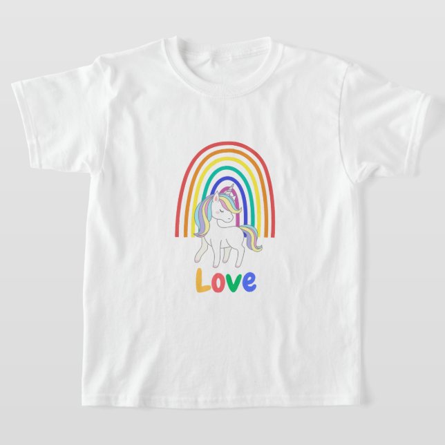 Camiseta Amar el arco iris unicornio (Distribución)
