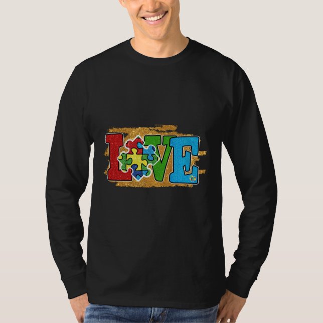 Camiseta Amar el autismo Conciencia Amor Amor Autismo Conci (Anverso)