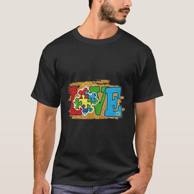 Camiseta Amar el autismo Conciencia Amor Amor Autismo Conci (Anverso)