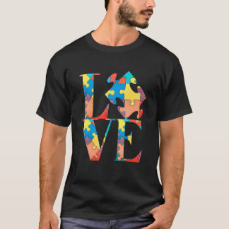 Camiseta Amar el autismo Conciencia Pieza de rompecabezas G
