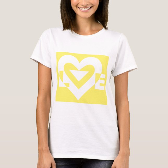 Camiseta Amar el blanco con el amarillo (Anverso)