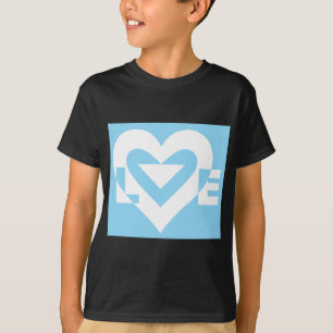 Camiseta Amar el blanco con el azul