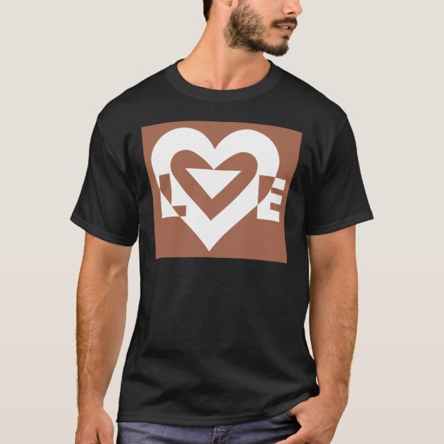 Camiseta Amar el blanco en Brown (Anverso)