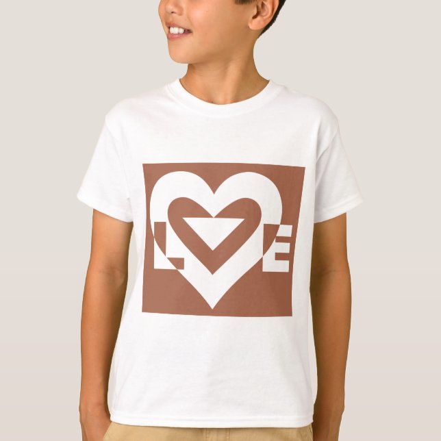 Camiseta Amar el blanco en Brown (Anverso)