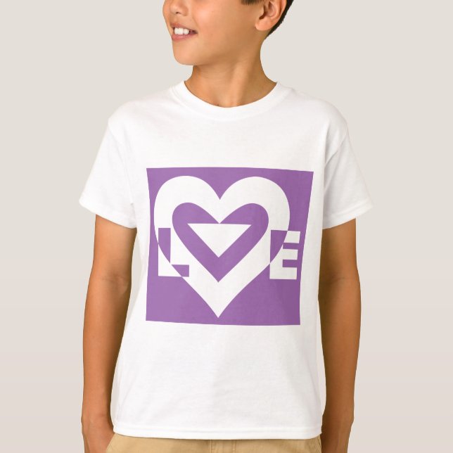 Camiseta Amar el blanco en el morado (Anverso)