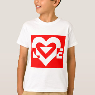 Camiseta Amar el blanco en rojo