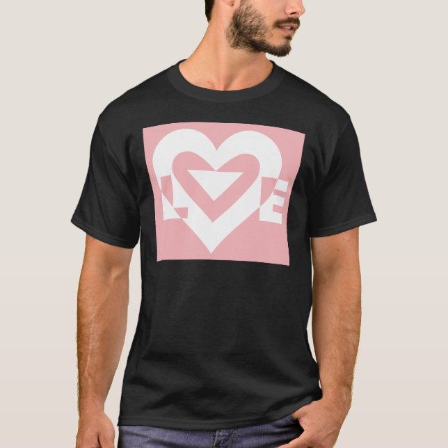 Camiseta Amar el blanco en rosa (Anverso)