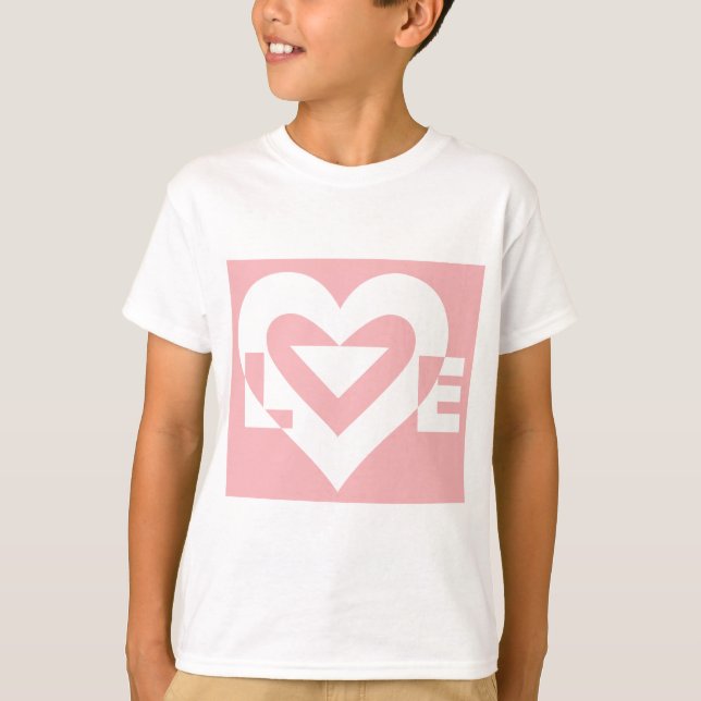 Camiseta Amar el blanco en rosa (Anverso)