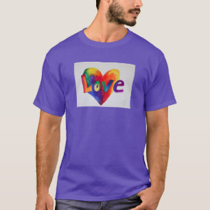 Camiseta Amar el corazón del arcoiris Camisas de arte Inspi