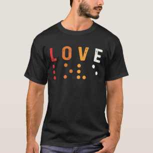Camiseta Amar el Día Mundial de Braille Gente invidente