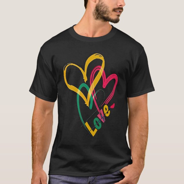 Camiseta Amar el diseño de un hermoso corazón (Anverso)