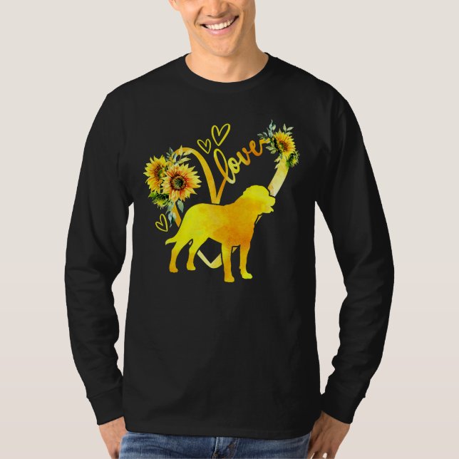 Camiseta Amar El Girasol Rottweiler Para El Perro 60 (Anverso)