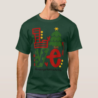 Camiseta Amar el jardín de infancia Navidad Árbol Decoració
