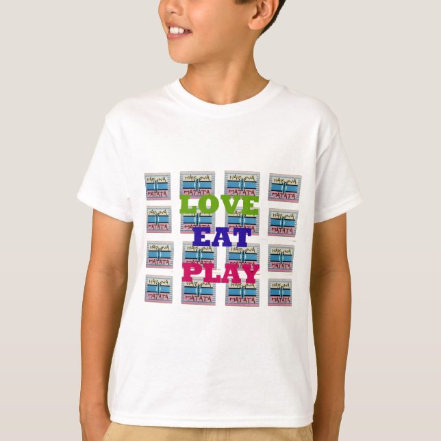 Camiseta Amar el juego de comidas Hakuna Matata Imprimir ar (Anverso)