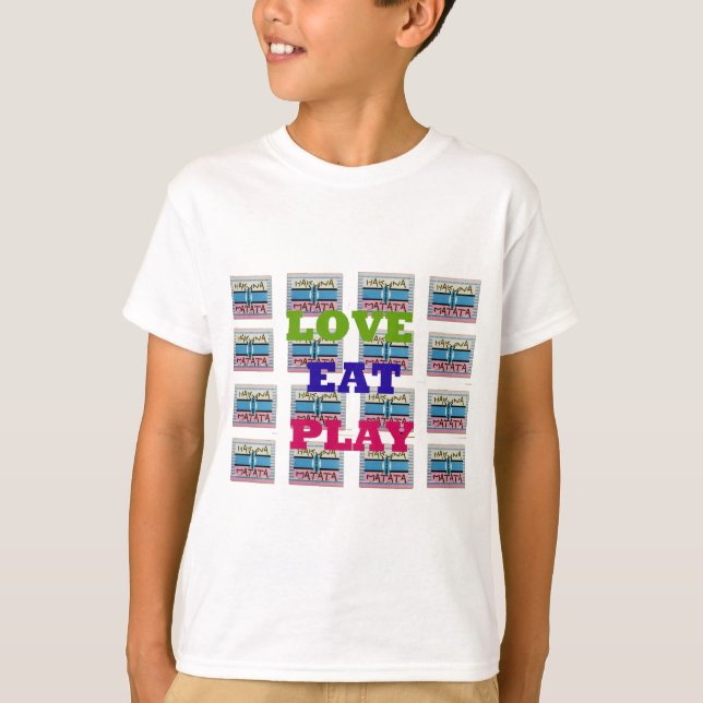 Camiseta Amar el juego de comidas Hakuna Matata Imprimir ar (Anverso)