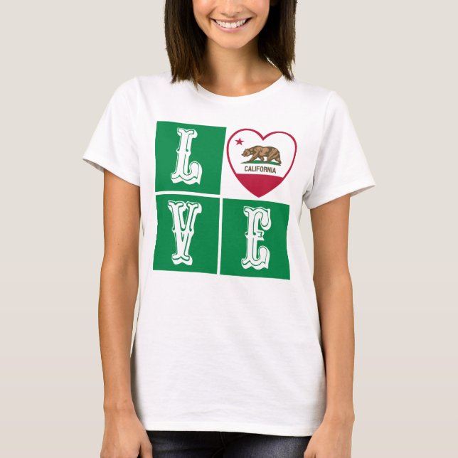 Camiseta Amar el orgullo cardíaco de la bandera de la Repúb (Anverso)