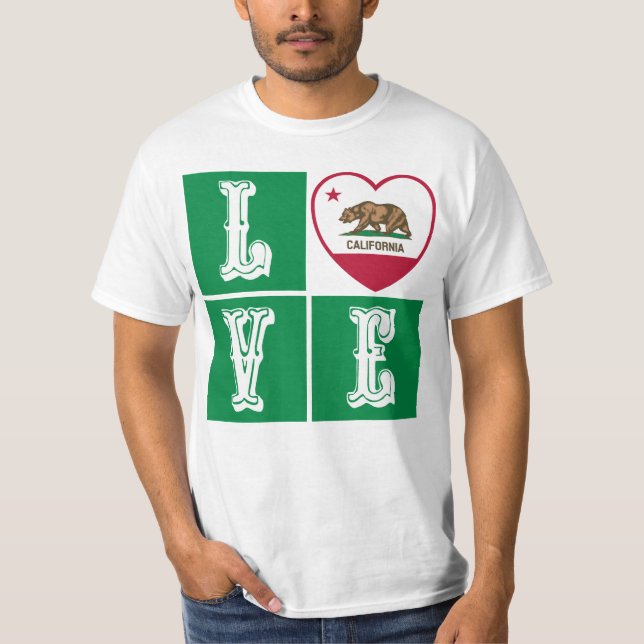 Camiseta Amar el orgullo cardíaco de la bandera de la Repúb (Anverso)