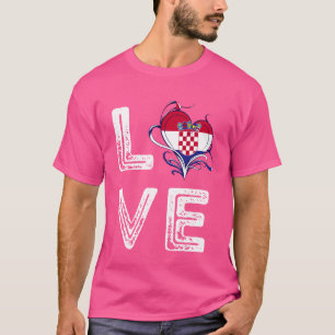 Camiseta Amar el Orgullo de la Bandera Croata Croacia Rota