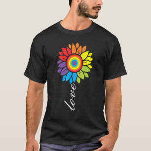 Camiseta Amar el orgullo floral arcoiris LGBTQ Ally Gay Org