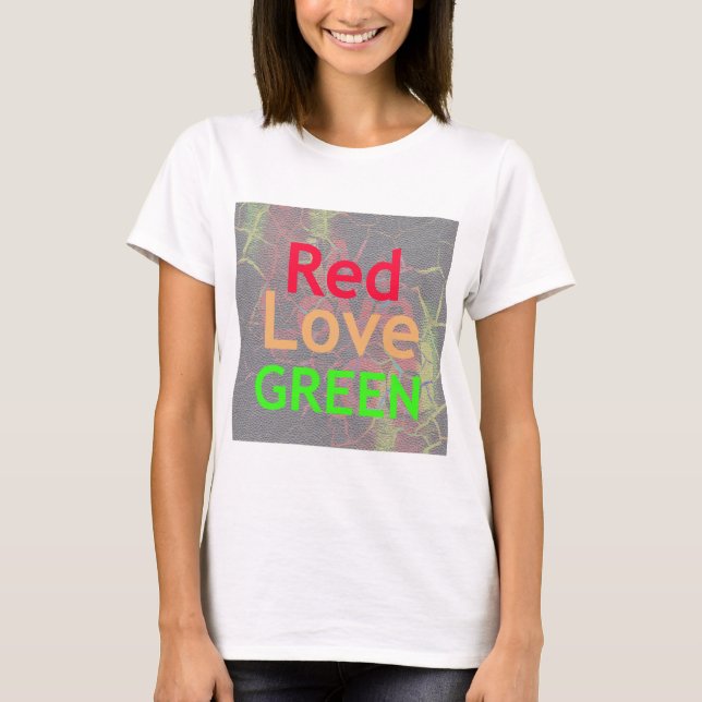 CAMISETA AMAR EL ORO ROJO VERDE (Anverso)