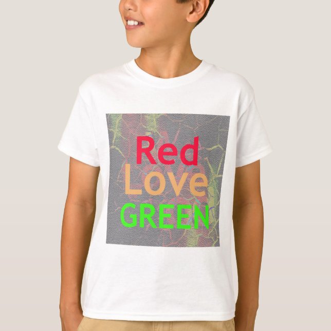 CAMISETA AMAR EL ORO ROJO VERDE (Anverso)