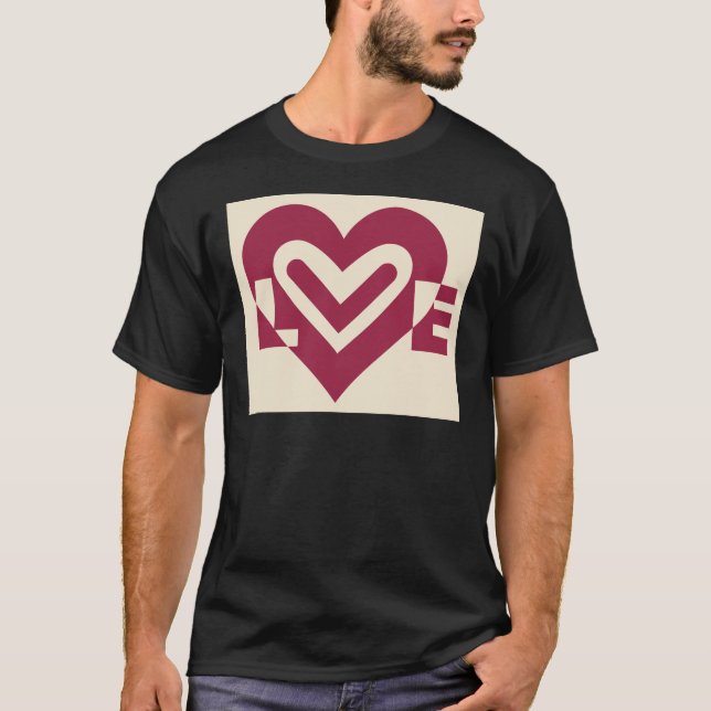 Camiseta Amar el púrpura de vino de dos tonos (Anverso)