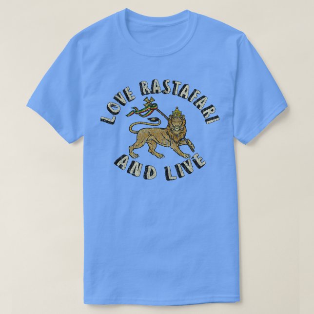 Camiseta Amar El Rastafari Y Vivir 1976 (Diseño del anverso)