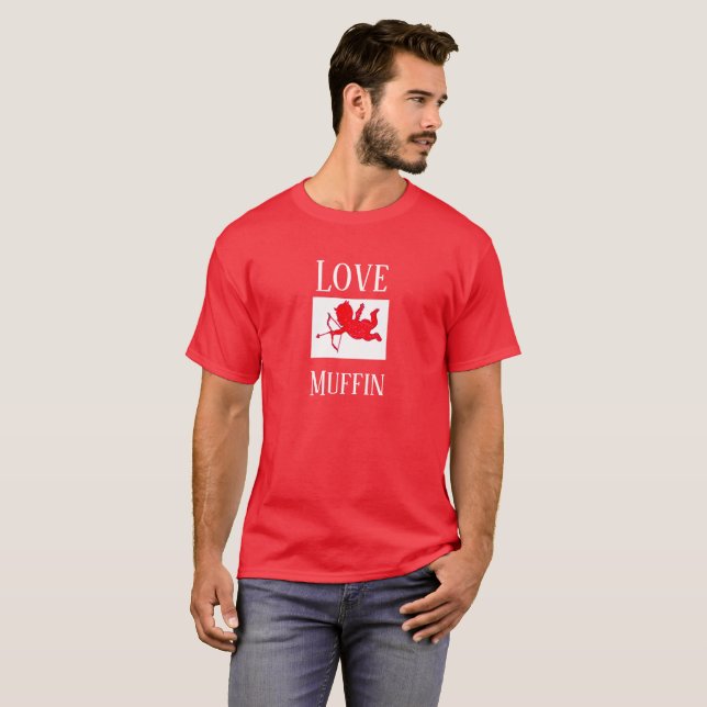Camiseta Amar el regalo del El día de San Valentín Muffin p (Anverso completo)
