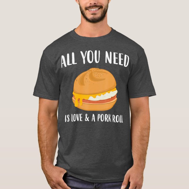 Camiseta Amar el rollo de cerdo de huevo de comida de Nueva (Anverso)