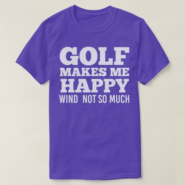 Camiseta Amar el viento del golf no es tan divertido (Diseño del anverso)