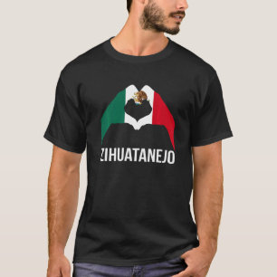 Camiseta Amar el Zihuatanejo México Vacaciones Bandera de M