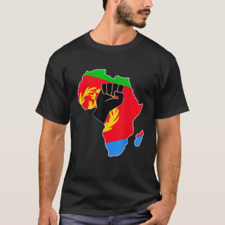 Camiseta Amar Eritrea Con Bandera Eritrea En África Mapa De