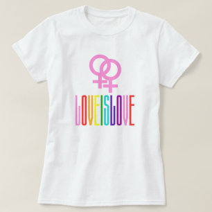 Camiseta Amar es amar el arcoiris Textos LGBTQ Orgullo Lesb