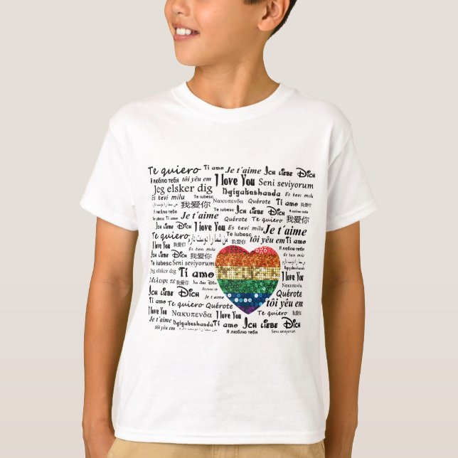 Camiseta Amar idiomas extranjeros (Anverso)