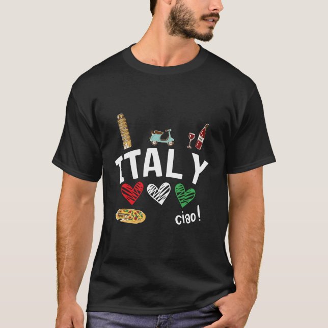 Camiseta Amar Italia Y Toda La Cultura Italiana (Anverso)