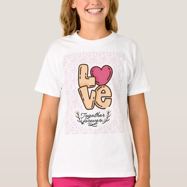 Camiseta amar juntos para siempre (Anverso)