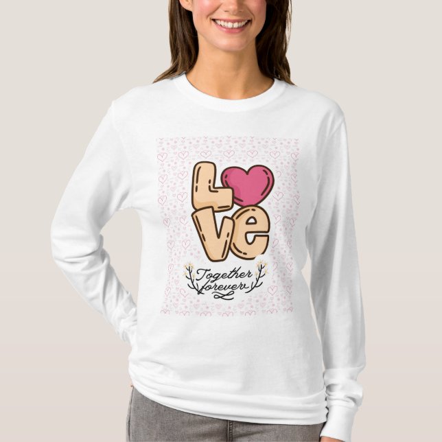 Camiseta amar juntos para siempre (Anverso)