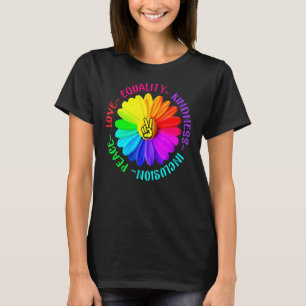 Camiseta Amar la Amabilidad de la Paz Signo de igualdad de 