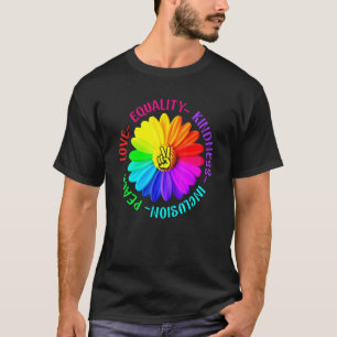 Camiseta Amar la Amabilidad de la Paz Signo de igualdad de