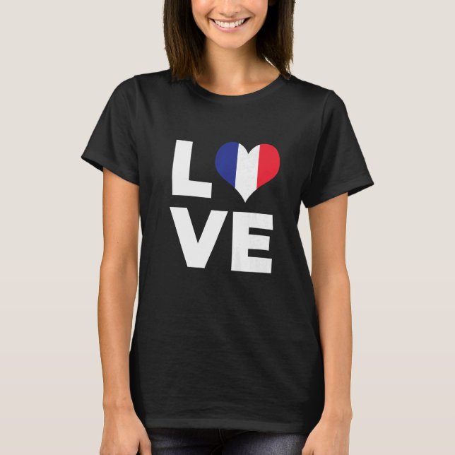 Camiseta Amar la bandera de Francia 2 (Anverso)