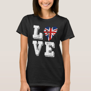 Camiseta Amar la bandera del Reino Unido